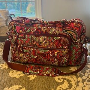 Vera Bradley Iconic Weekender Travel Bag Duffel in Regal Paisley